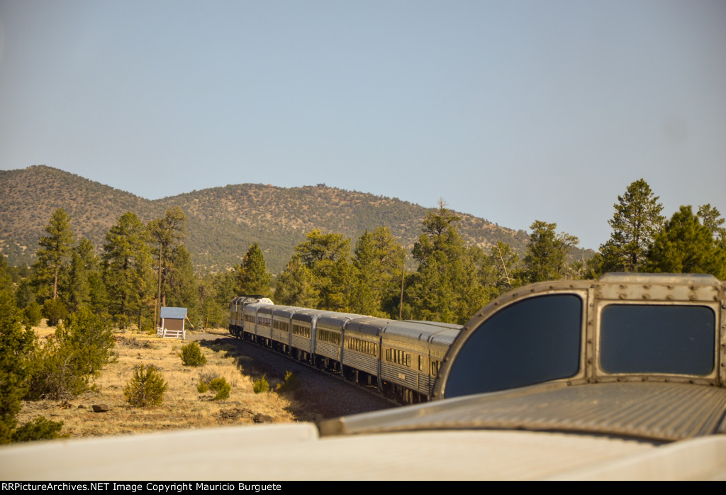 Grand Canyon Railway traveling to the Canyon